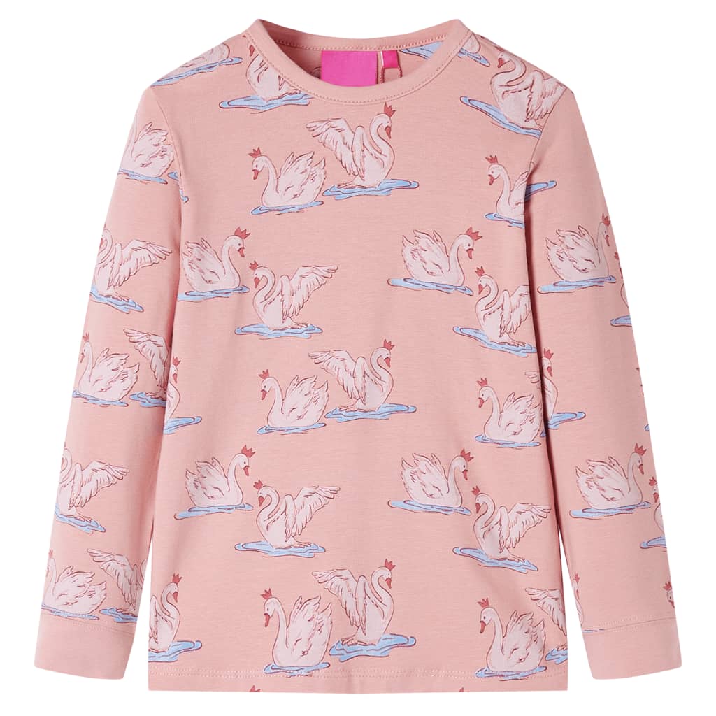 VidaXL Børnepyjamas med lange ærmer 92 lys pink