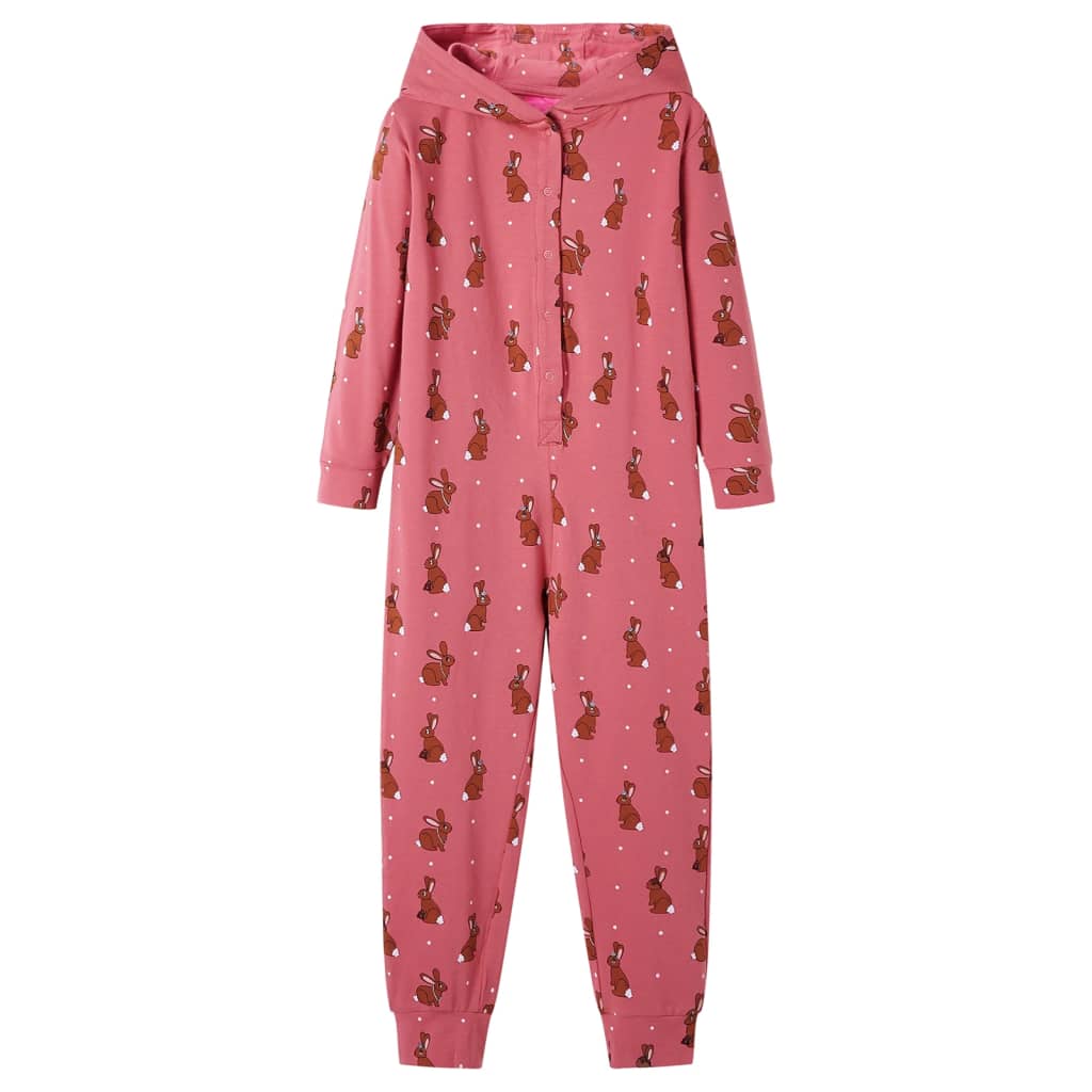 VidaXL Børne-body med hætte 128 old pink