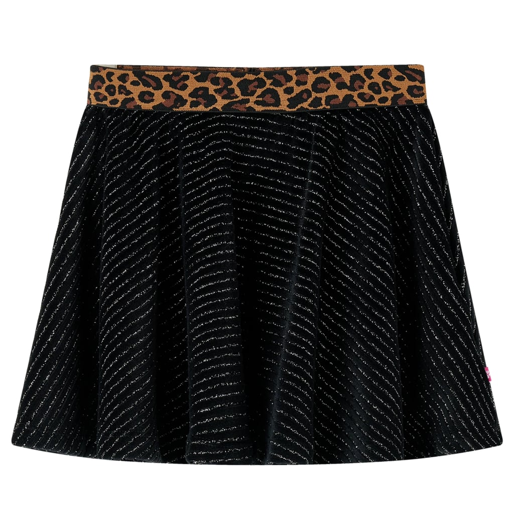 VidaXL børneskørt med leopard linning 116 sort