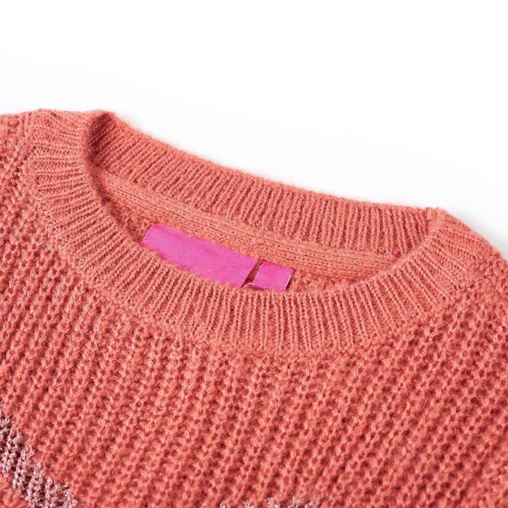 VidaXL Børnetrøje strikket 104 medium pink