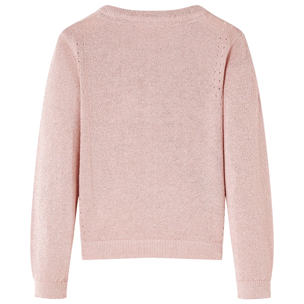 VidaXL Børnecardigan strikket 140 blød pink
