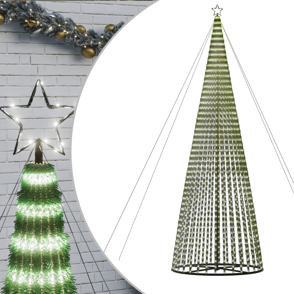 Vidaxxl LED juletræ 1544 LEDs 500 cm kold hvid