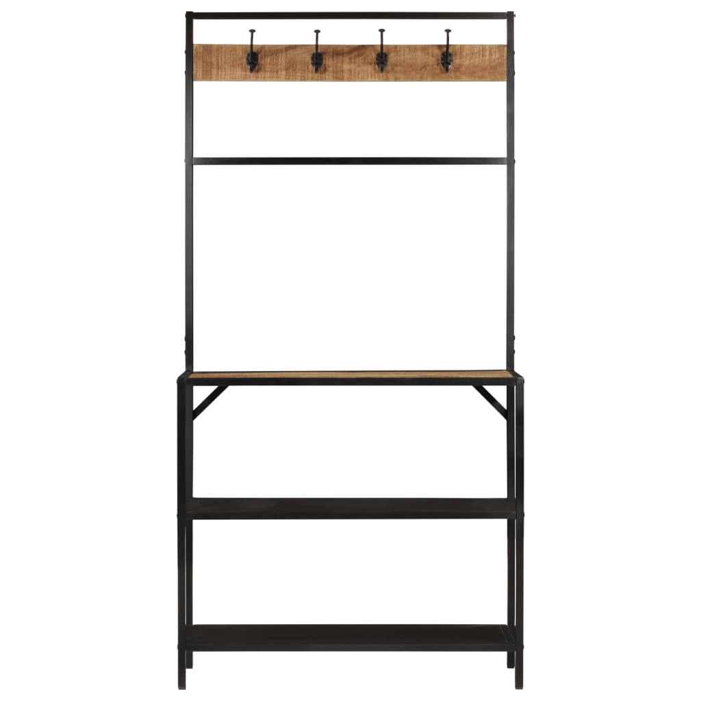 VidaXL knagerække 90x35x180 cm massivt mangotræ og jern