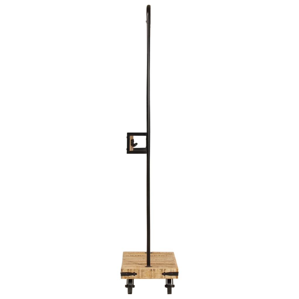 Vidaxx tøjstativ med hjul 90x35x190 cm massivt mangotræ og jern