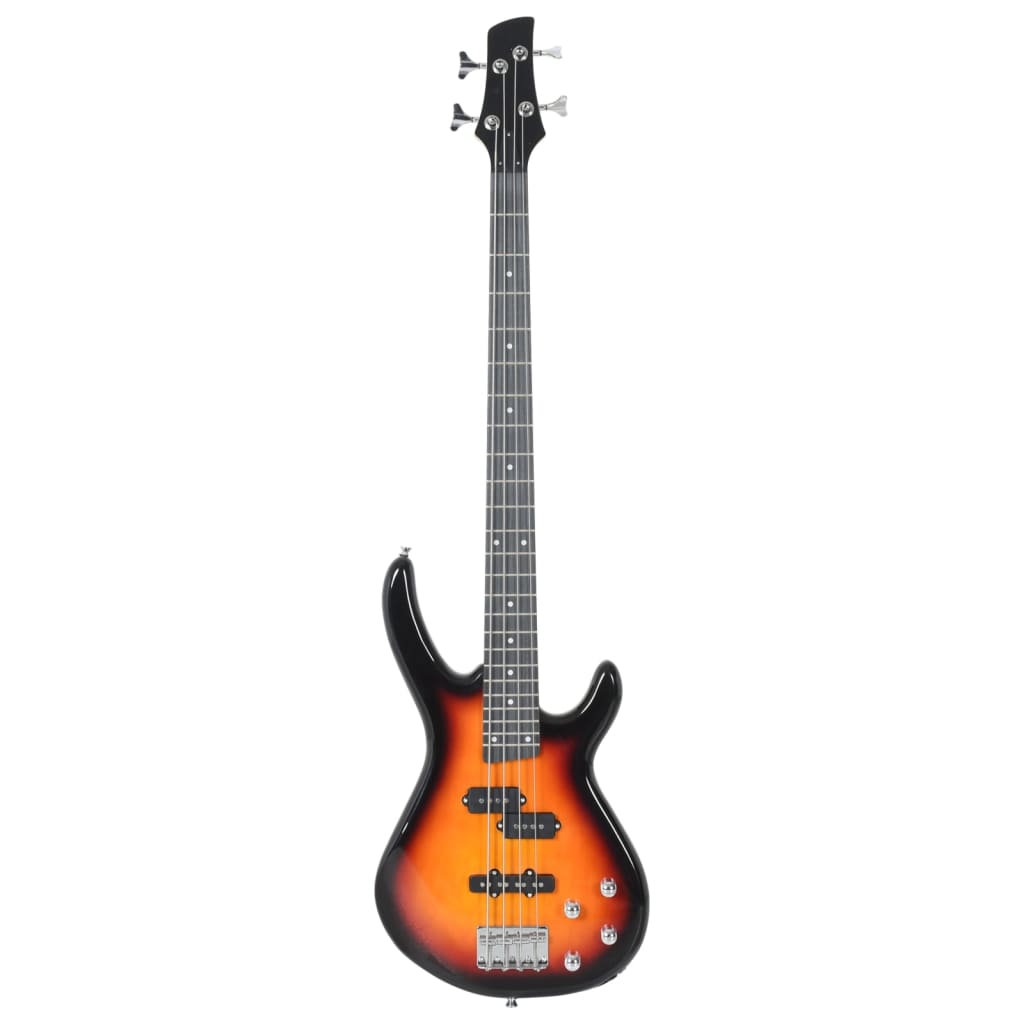 Vidaxl basguitar til begyndere elektrisk med taske 4 4 46 brun sort