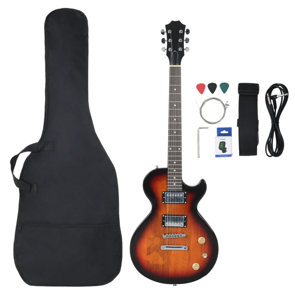 Vidaxl guitar for begyndere elektrisk med taske 4 4 39 sort