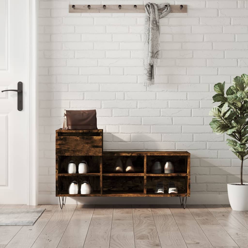 Vidaxx skoskab 102x36x60 cm konstrueret træ, røget eg