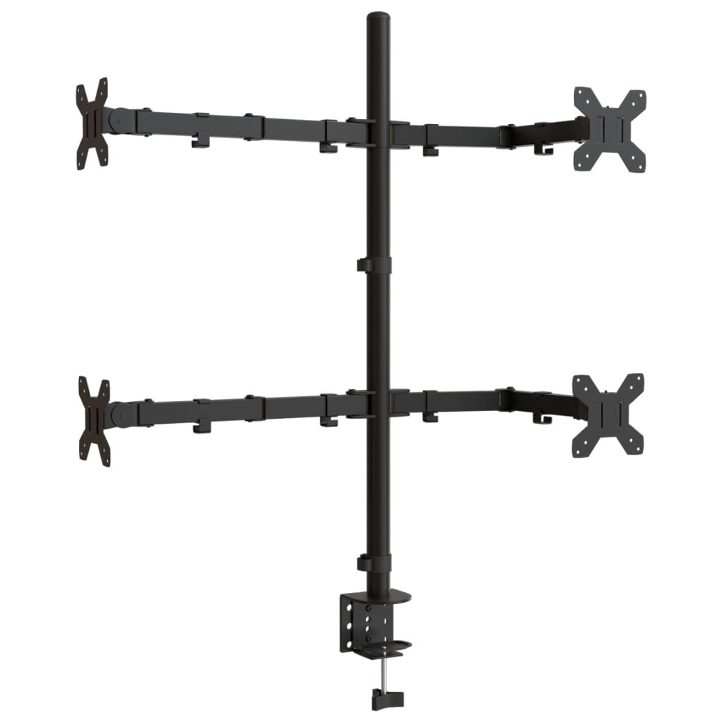 VidaXL skærmbeslag VESA 75 100 mm sort stål