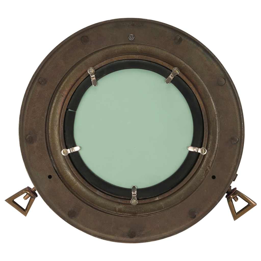 Vidaxl wandspiegel patrijspoort ø30 cm aluminium en glas