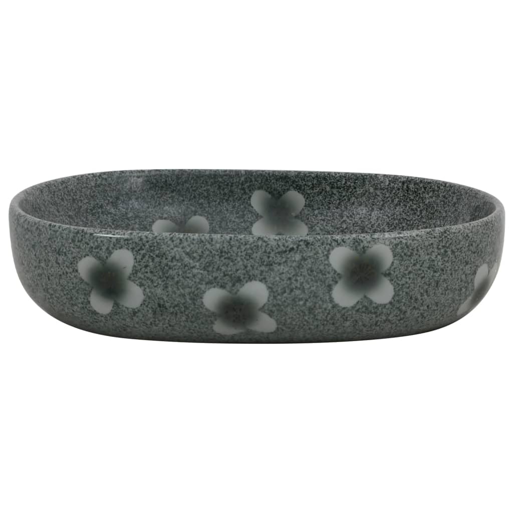 Vidaxx bordplade vask oval 59x40x14 cm keramisk blå
