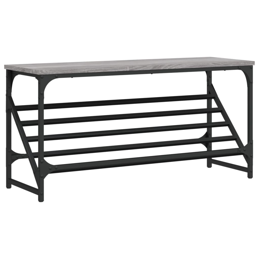 Vidaxl Shoe Rack 90x30x45 cm Property Wood Grey Sonoma Oak Farvet