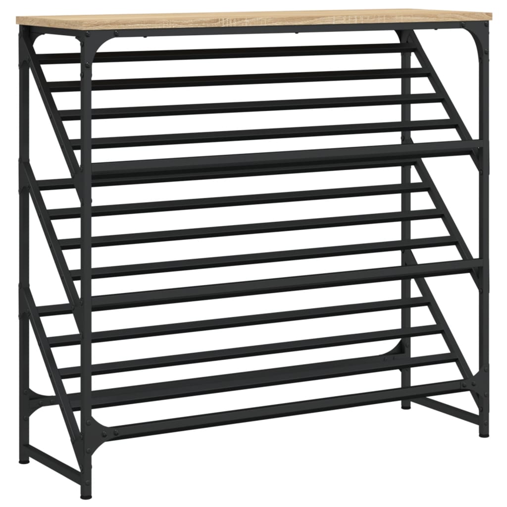 Vidaxx skostativ 90x30x85 cm færdigt træ sonoma eg-farvet