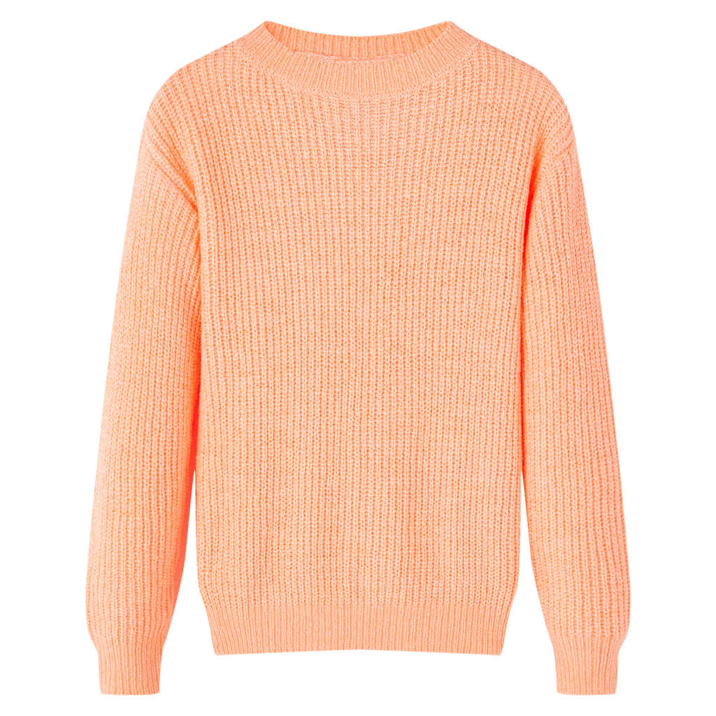 Vidaxl børnetrøje strikket 128 lys orange