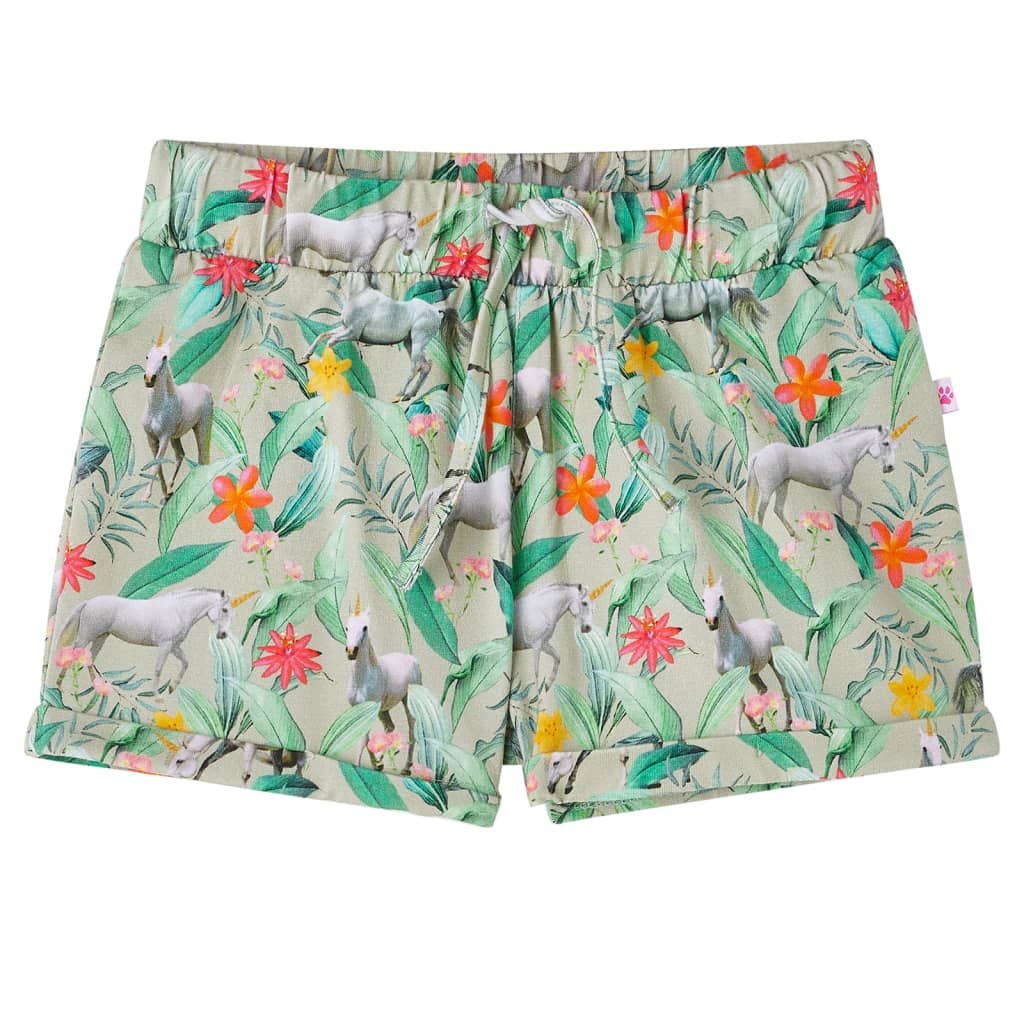 VidaXL børneshorts med snøre 116 lys khaki