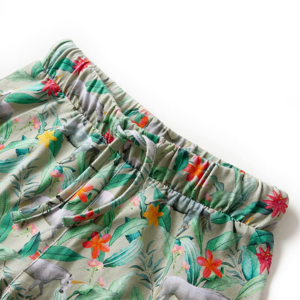 VidaXL børneshorts med snøre 116 lys khaki