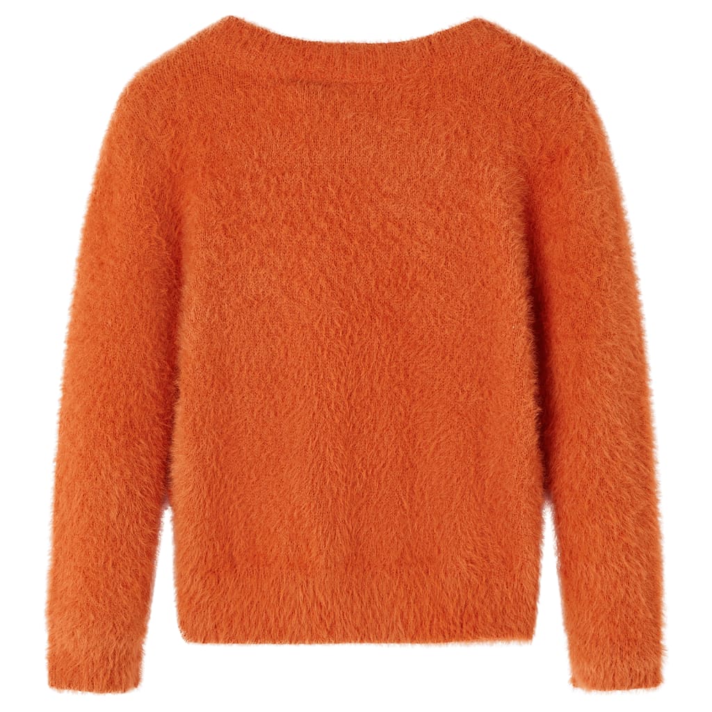 Vidaxl børnetrøje strikket 92 orange-brun