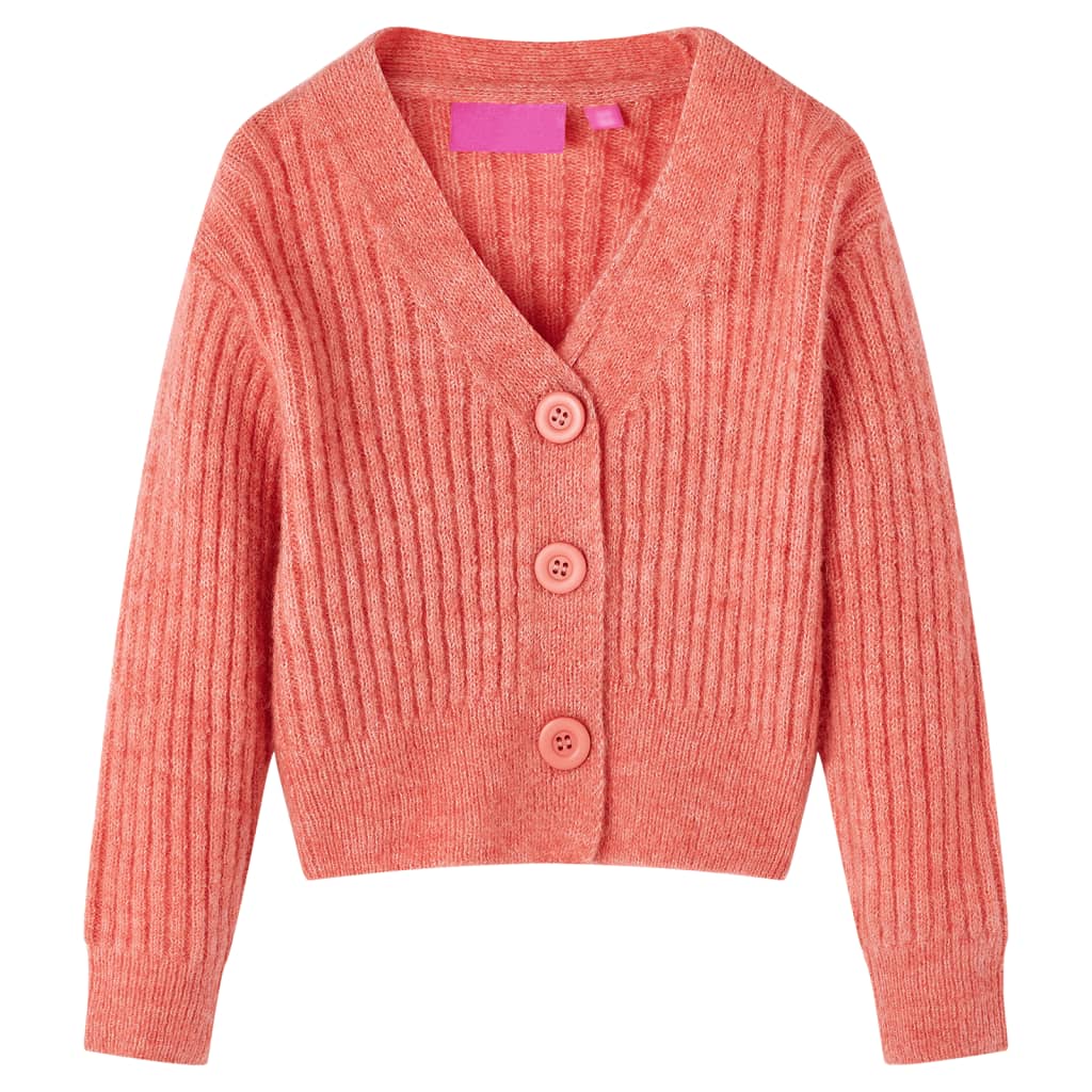 VidaXL Børnecardigan strikket 140 medium pink
