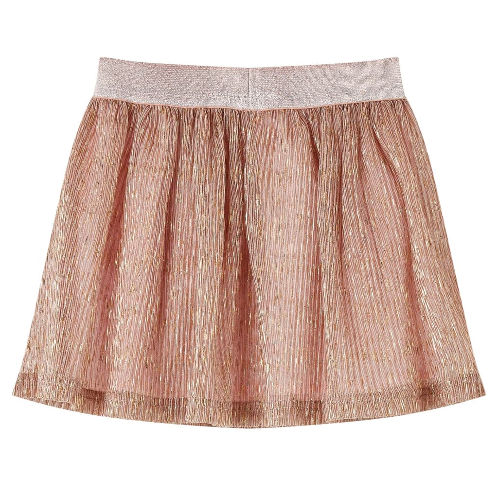VidaXL børneskørt med glitter 140 blød pink
