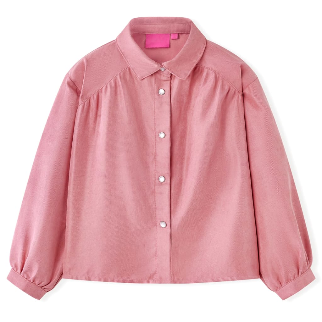 VidaXL børnebluse med lanterneærmer 140 old pink