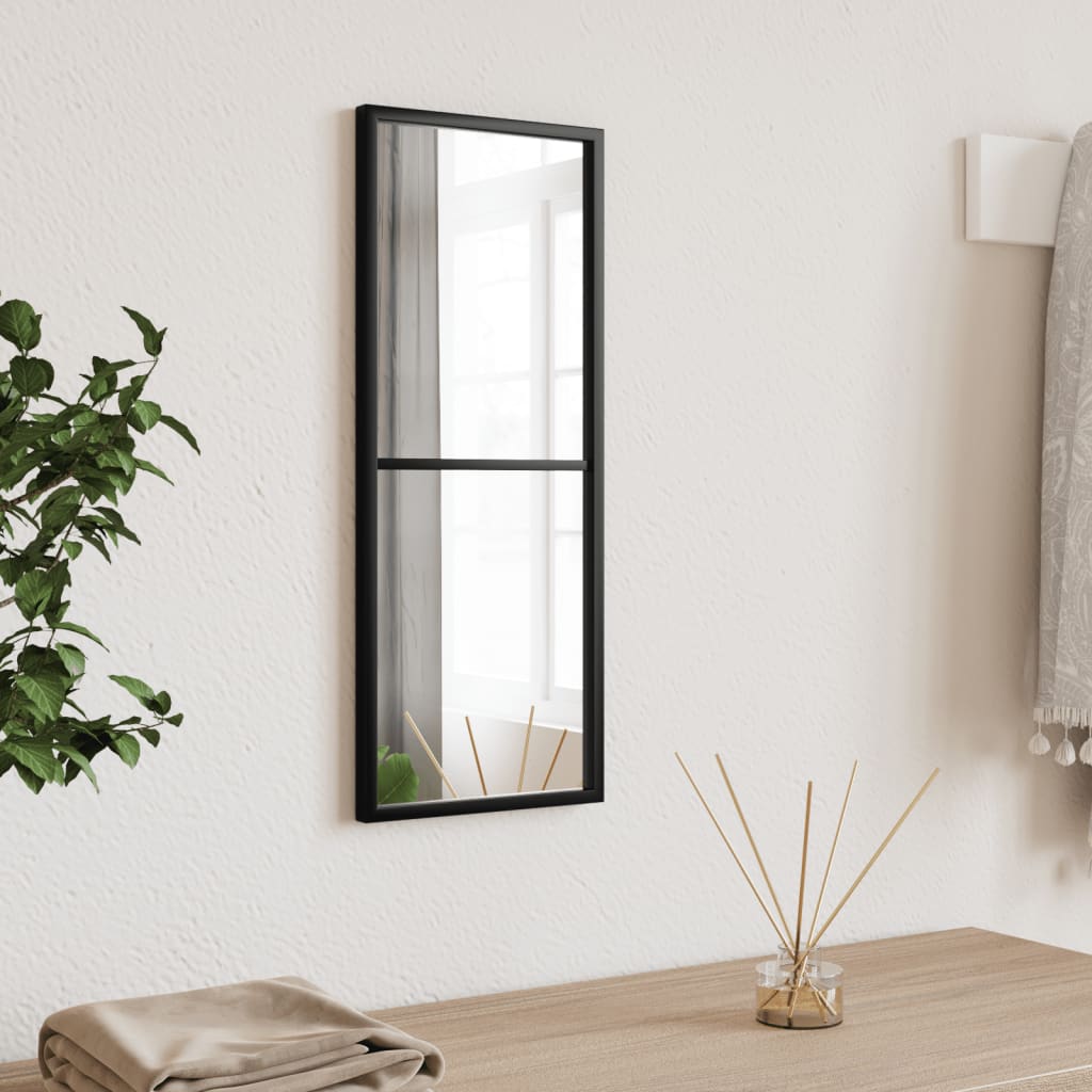 VidaXL vægspejl rektangulært 20x50 cm jernsort