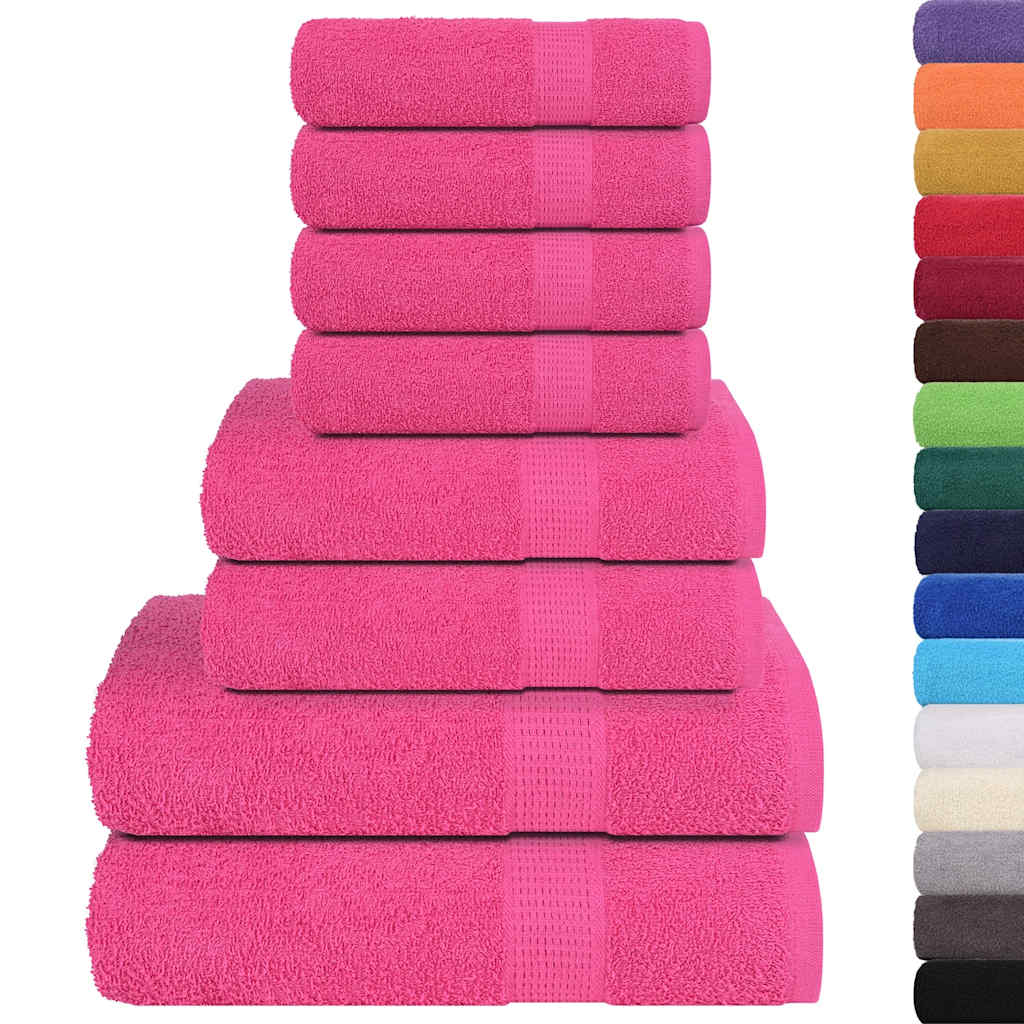 Vidaxx 8-delt håndklædesæt frogn 360 g m² pink