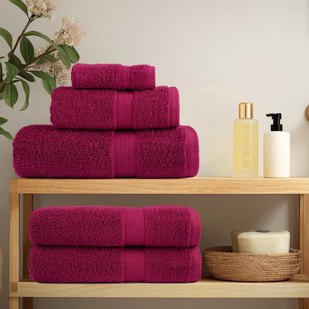 VidaXL badehåndklæder solund 4 stk 600 g m² 70x140 cm bordeaux