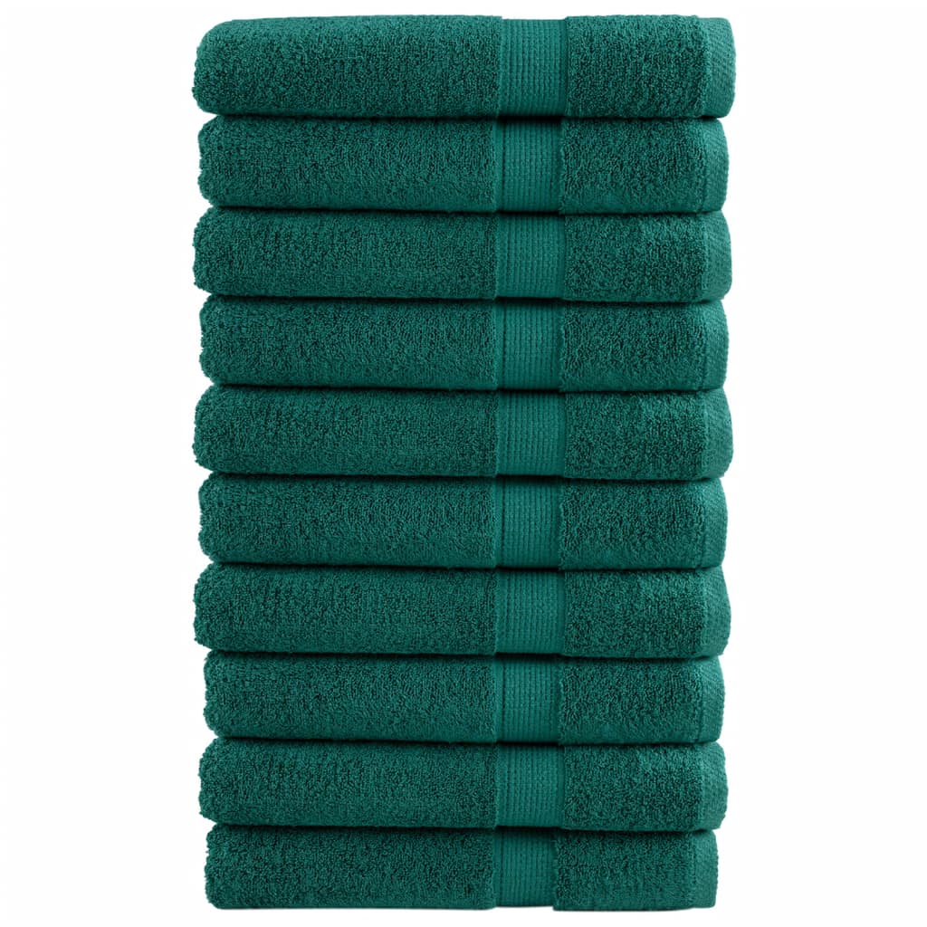 Vidaxx håndklæder solund 10 stk 600 g m² 100x200 cm grøn