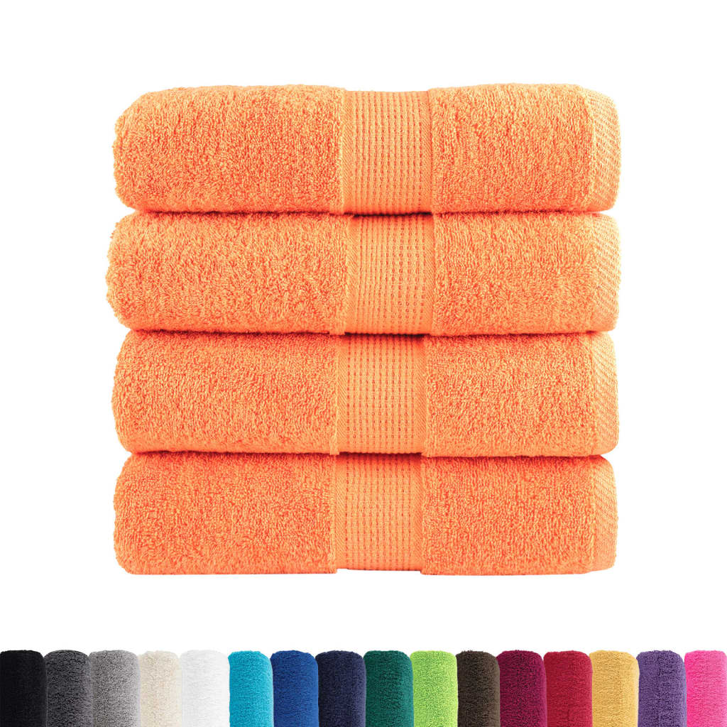 Vidaxx premium vaskeklude solund 4 stk orange 30x30 cm 600 g m2