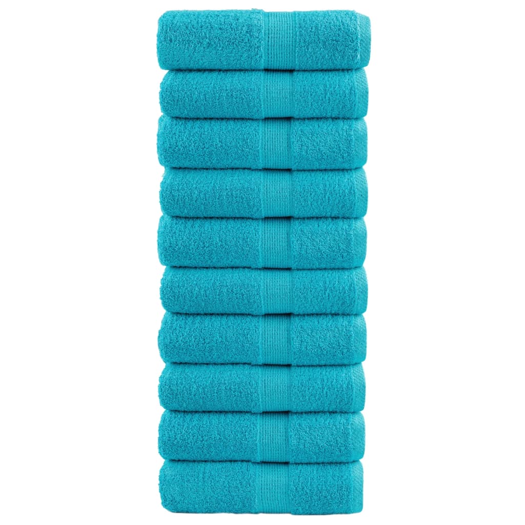 Vidaxx premium vaskeklude solund 10 stk turkis 30x30 cm 600 g m2