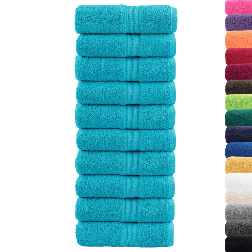 Vidaxx premium vaskeklude solund 10 stk turkis 30x30 cm 600 g m2