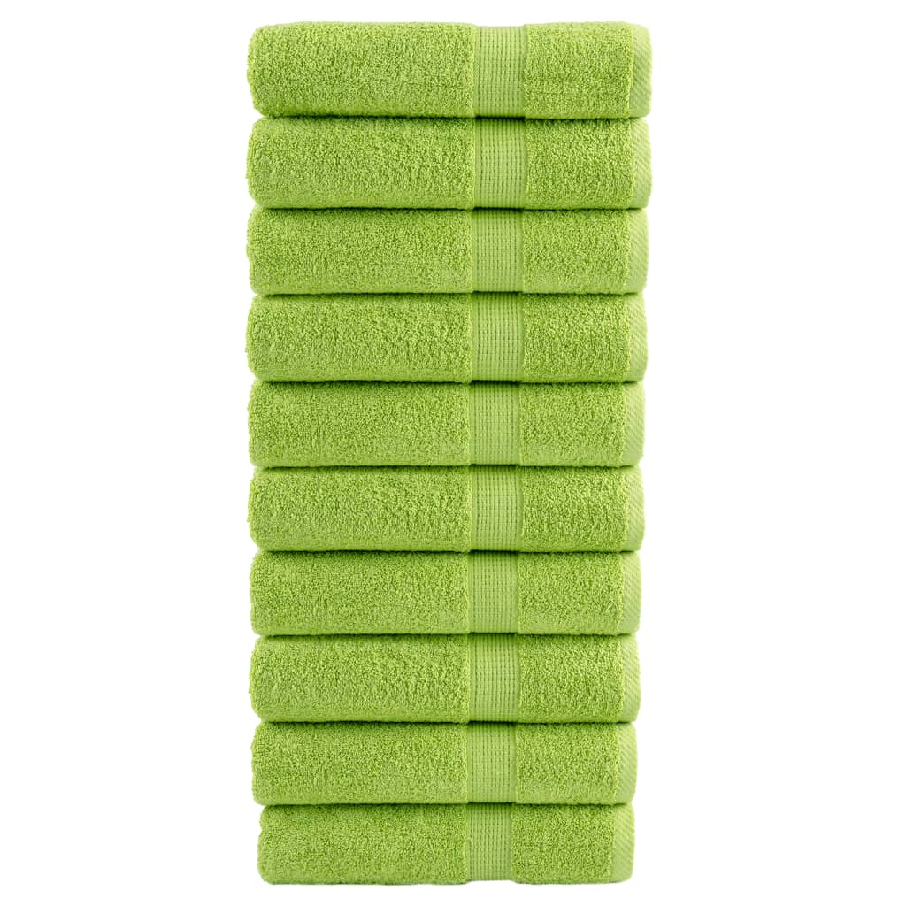 Vidaxx håndklæder solund 10 stk 600 g m² 50x100 cm æblegrøn