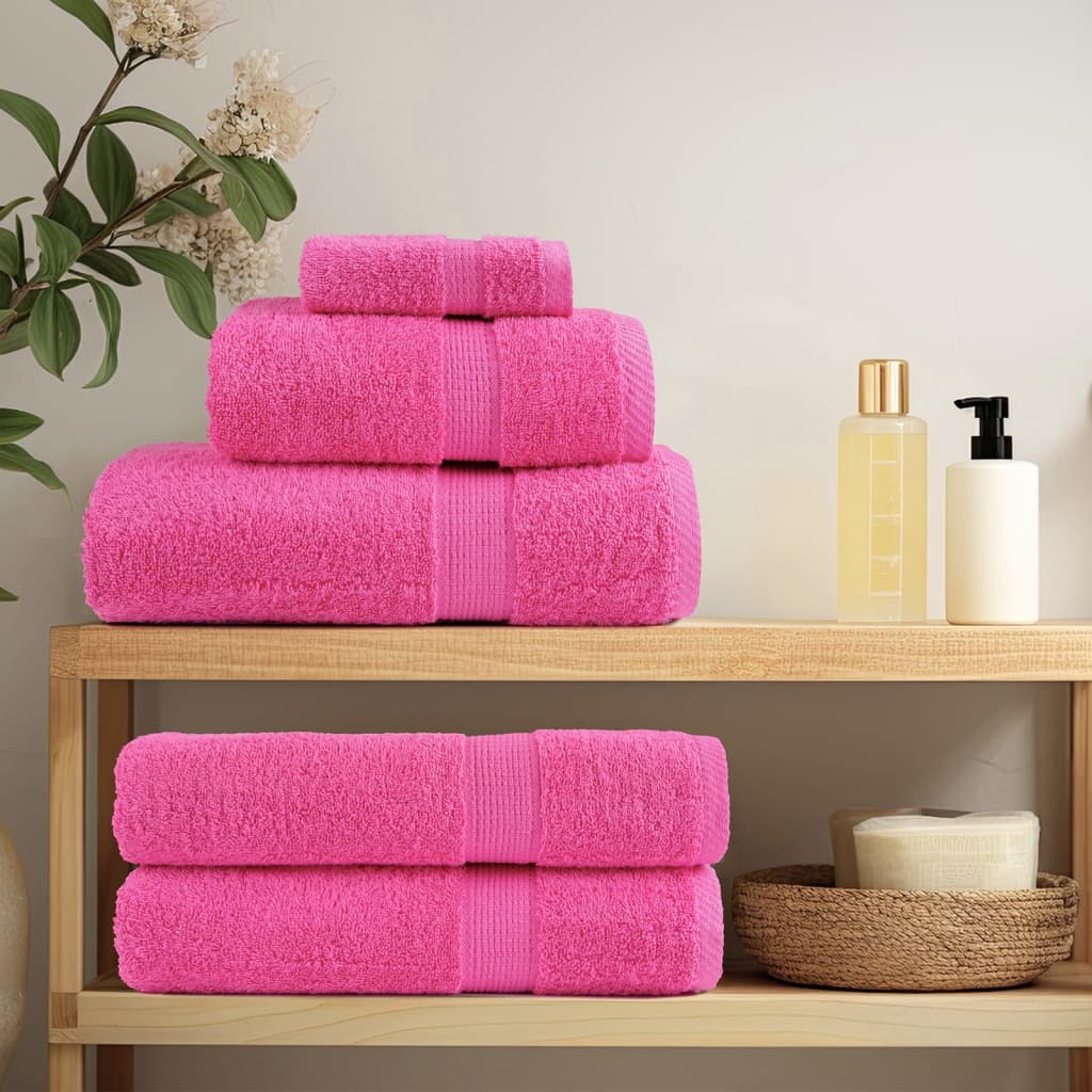 Vidaxx premium vaskeklude solund 2 stk pink 30x30 cm 600 g m2