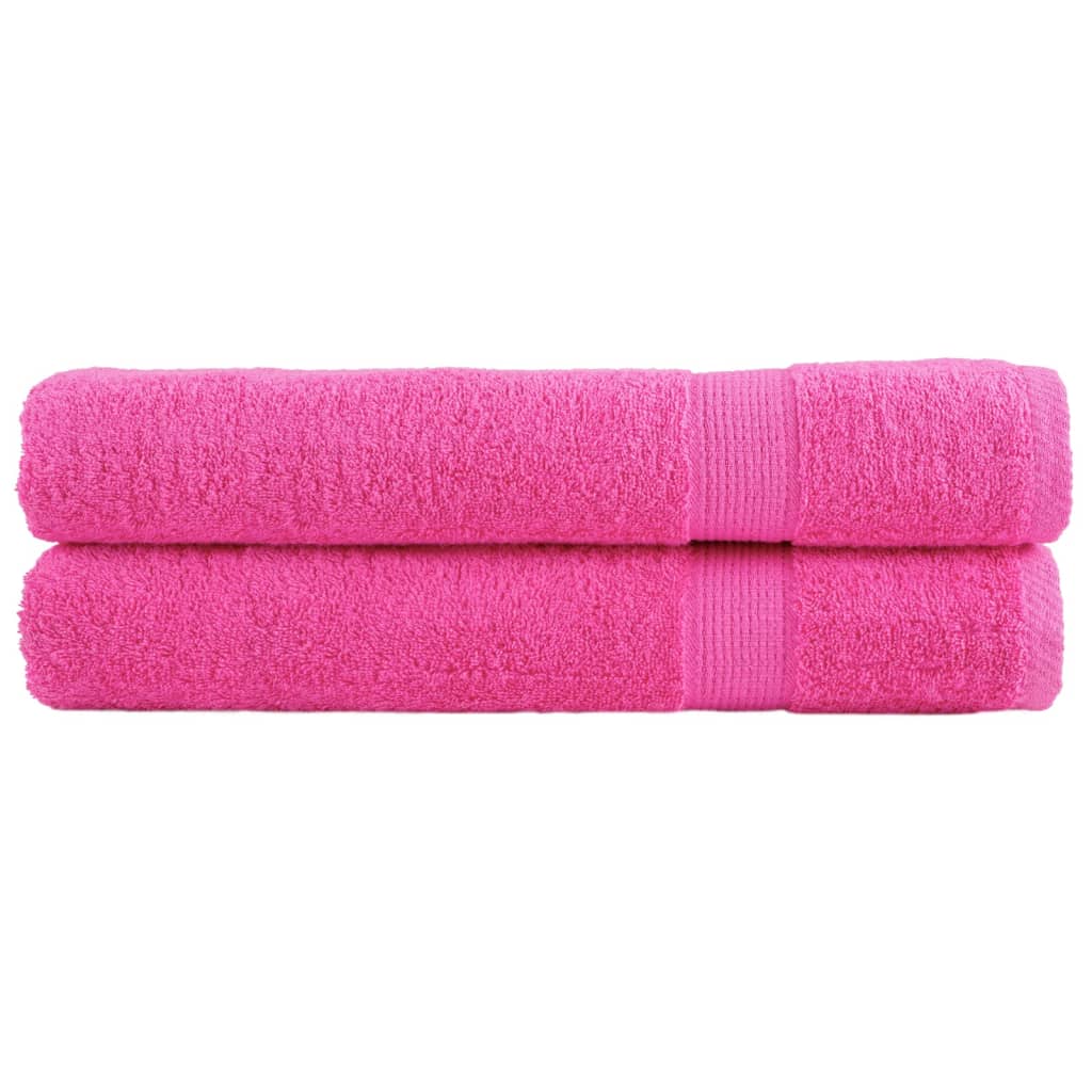 Vidaxx håndklæder solund 2 stk 600 g m² 100x200 cm pink