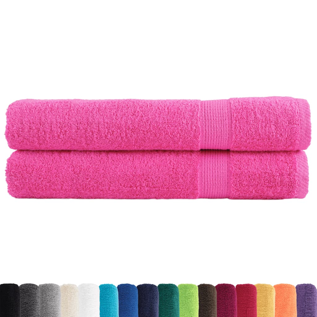 Vidaxx håndklæder solund 2 stk 600 g m² 100x200 cm pink