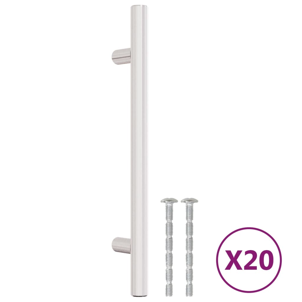VidaXL håndtag 20 stk 128 mm rustfrit stål sølvfarvet