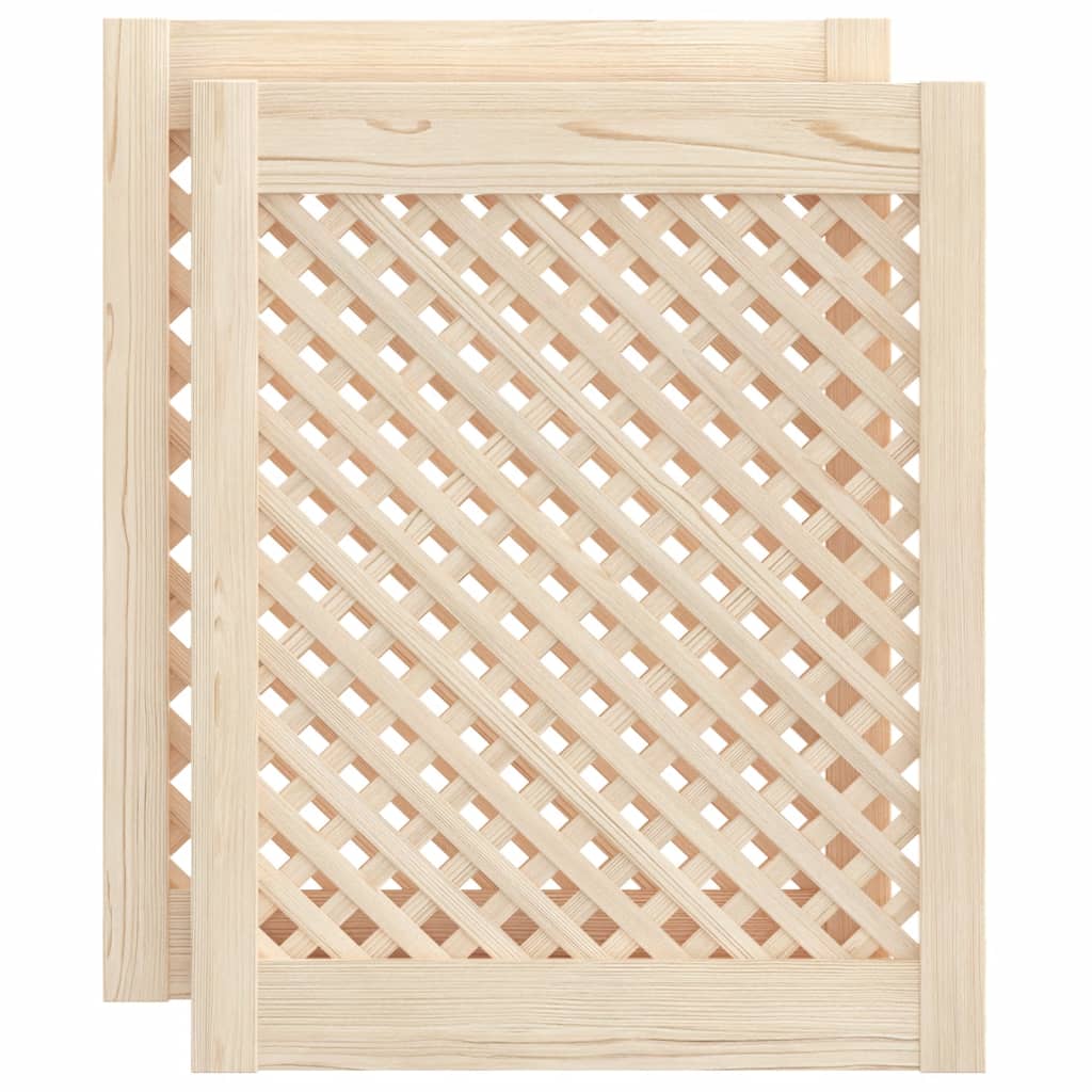 Vidaxx skabslåger med lameller 2 stk 49,5x61,5 cm massivt fyrretræ
