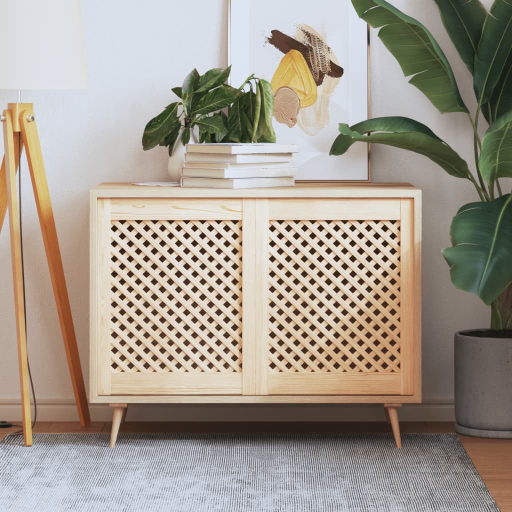 Vidaxx skabslåger med lameller 2 stk 49,5x61,5 cm massivt fyrretræ