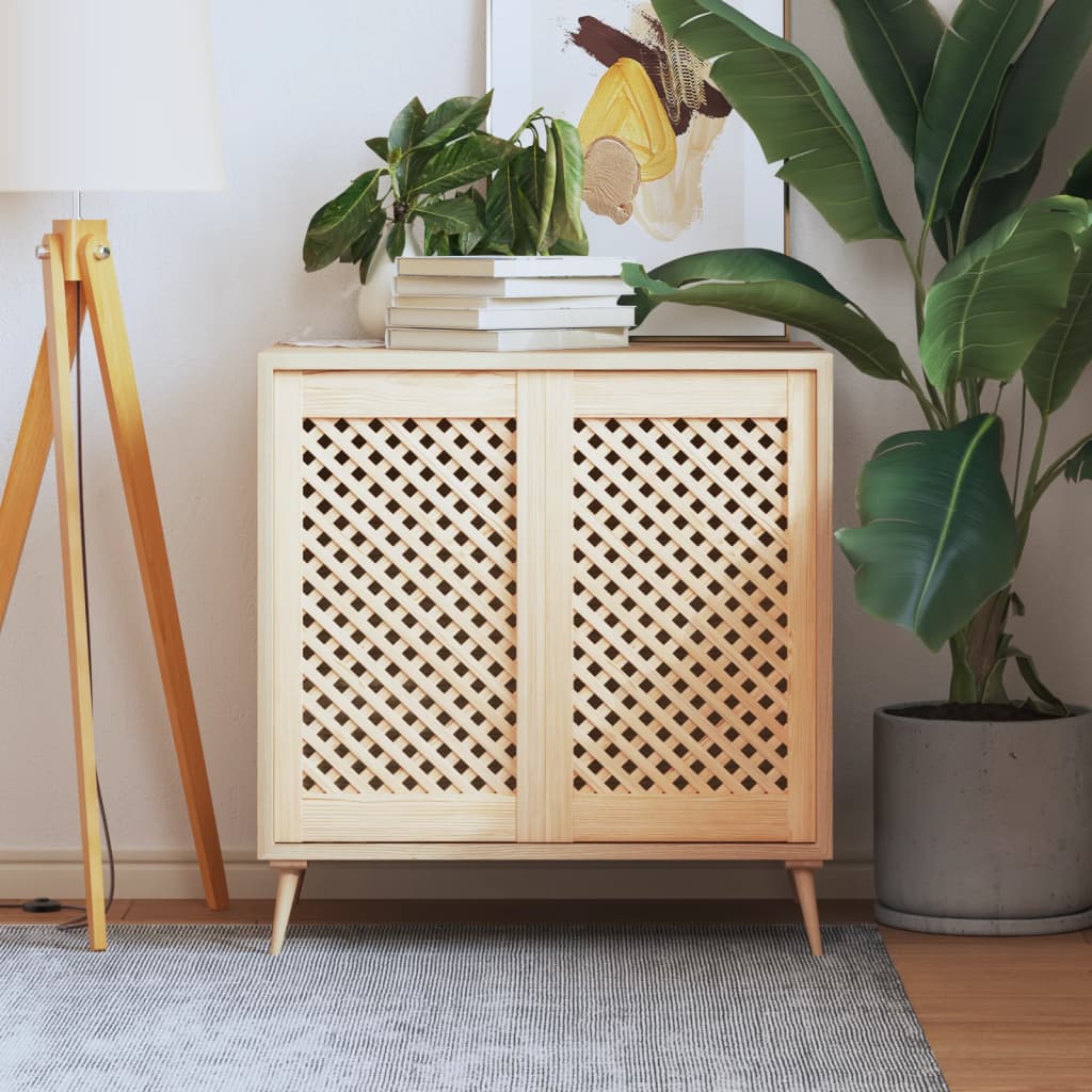 VidaXL skabslåger med lameller 2 stk 39,5x69 cm Massiv fyrretræ