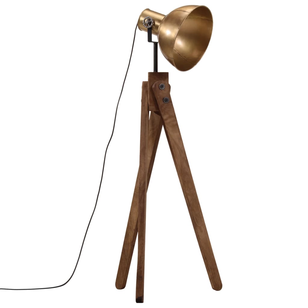 VidaXL gulvlampe 25 w e27 45x45x120 cm antik messingfarvet
