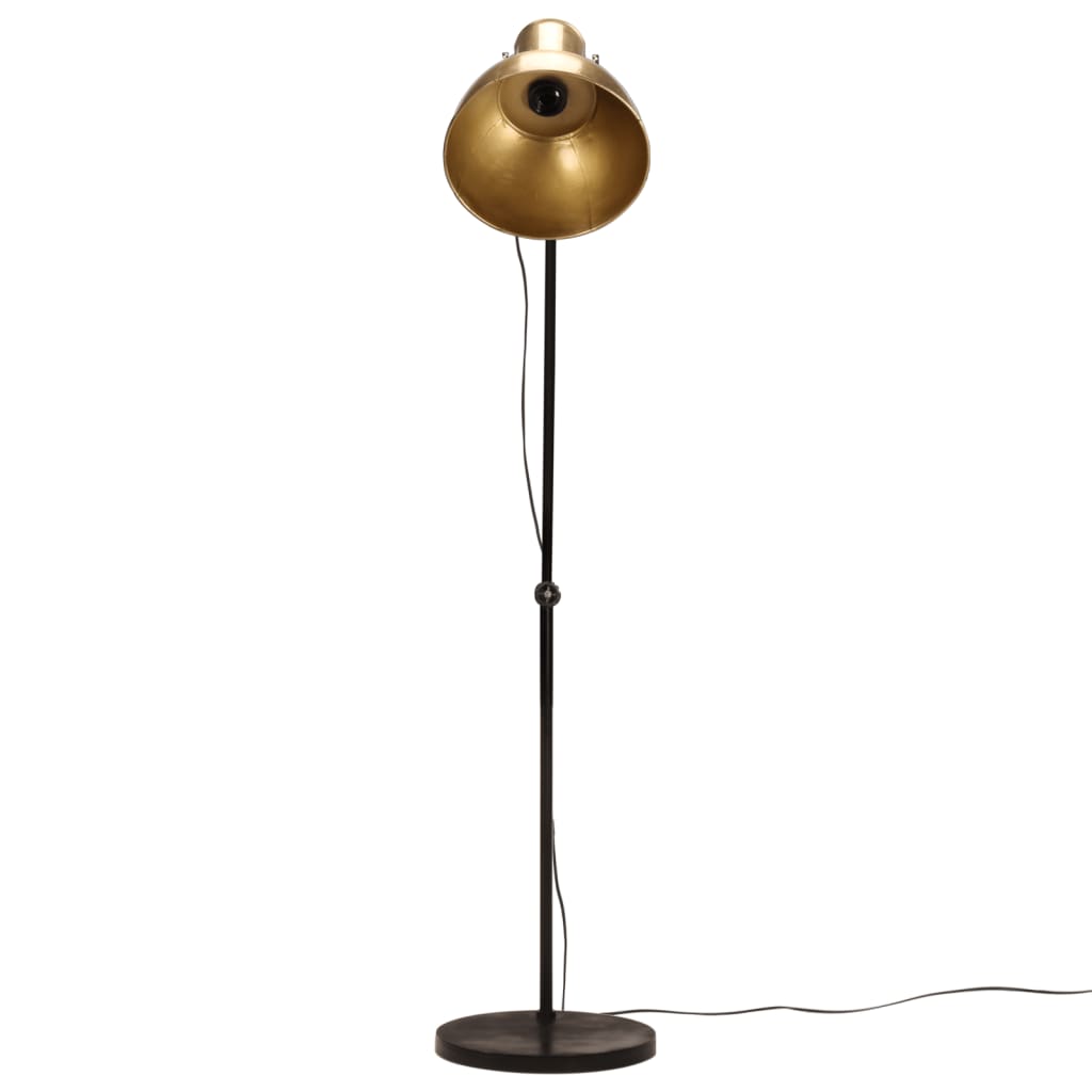 Vidaxxl gulvlampe 25 w e27 150 cm antik messing farvet