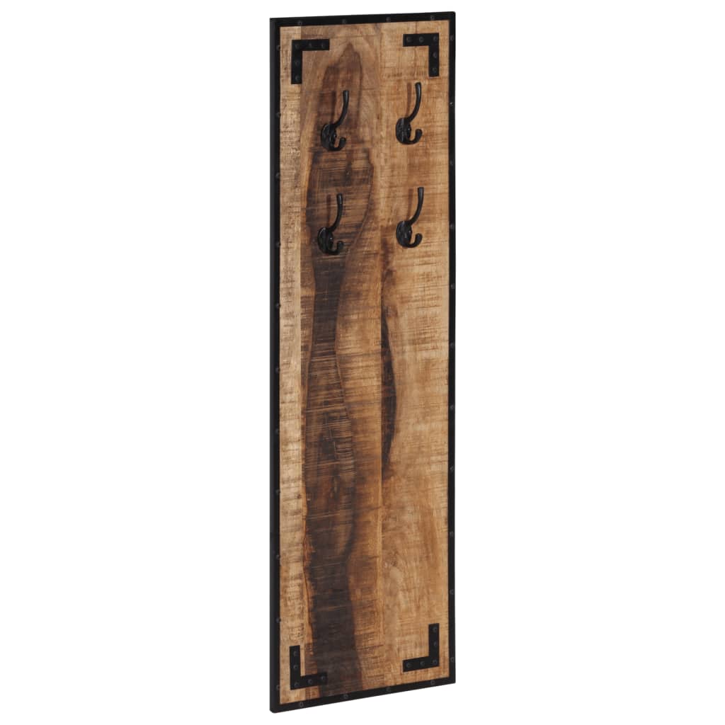 VidaXL knagerække 35x8x110 cm massivt groft mangotræ