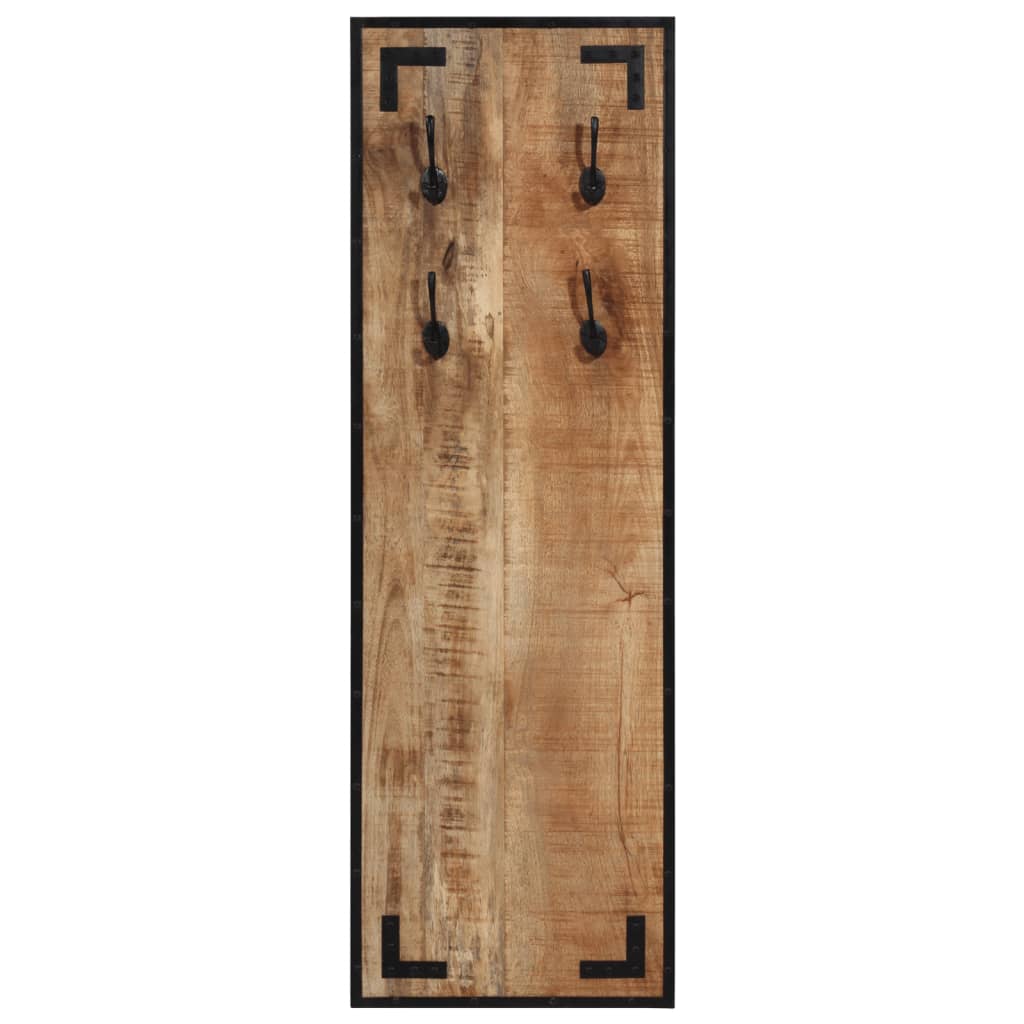 VidaXL knagerække 35x8x110 cm massivt groft mangotræ