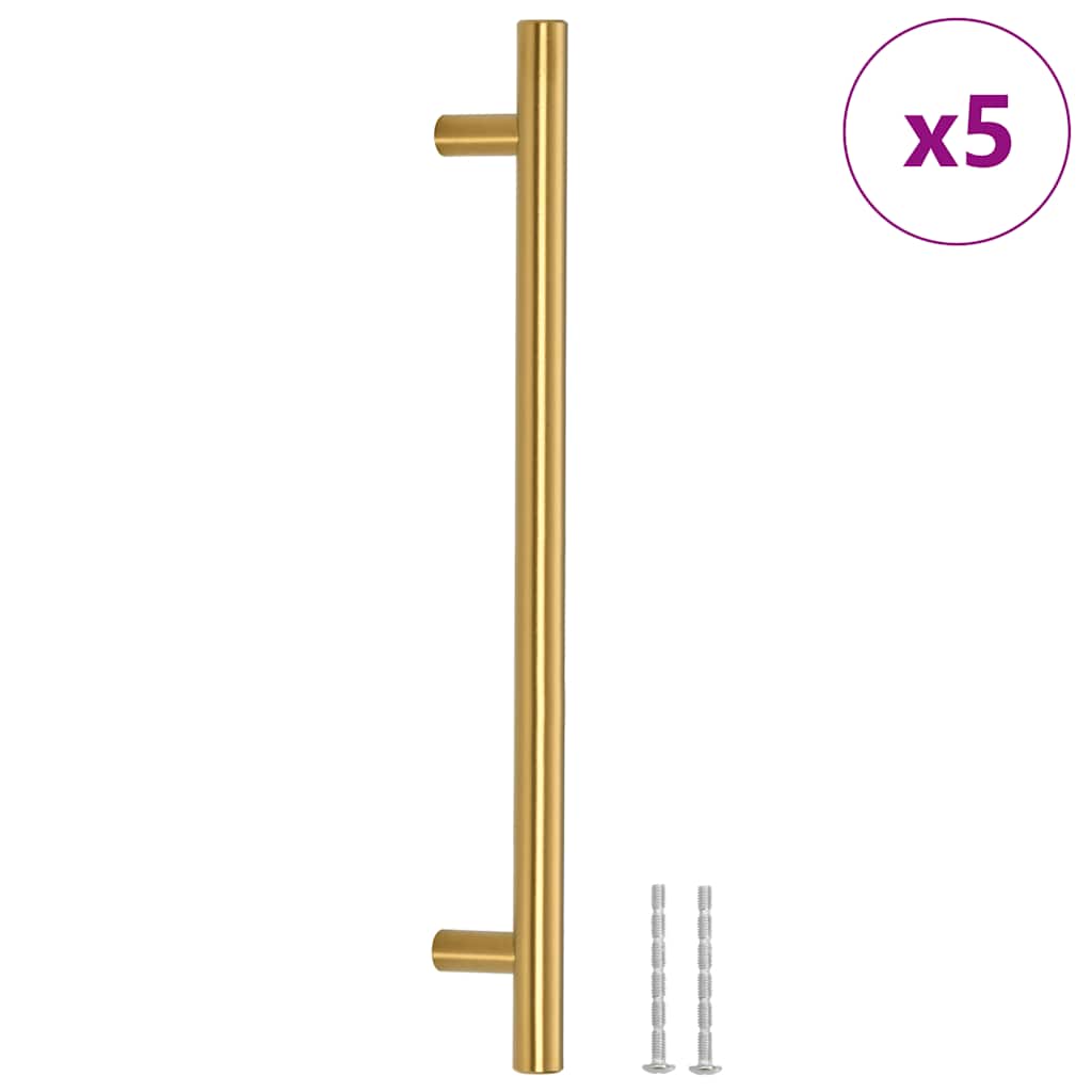 VidaXL håndtag 5 stk 192 mm rustfrit stål guldfarvet