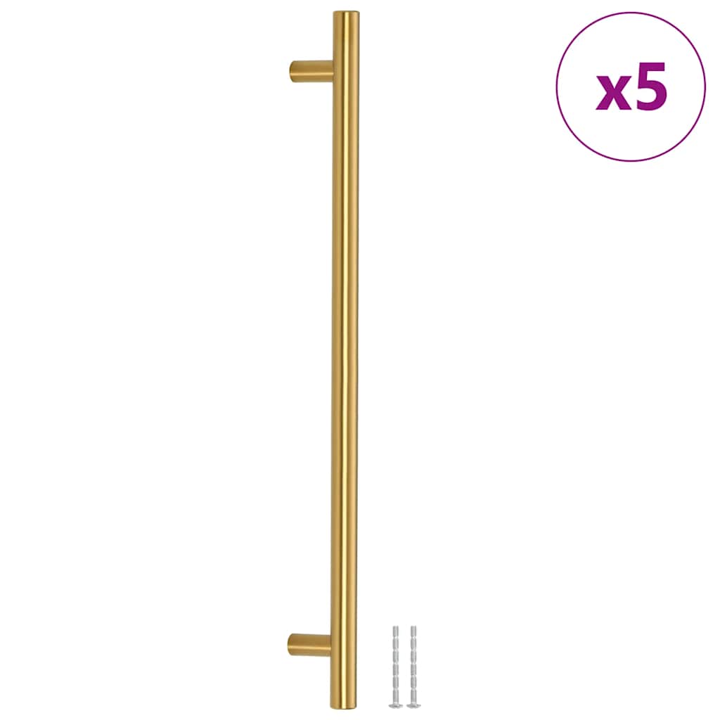 VidaXL håndtag 5 stk 320 mm rustfrit stål guldfarvet