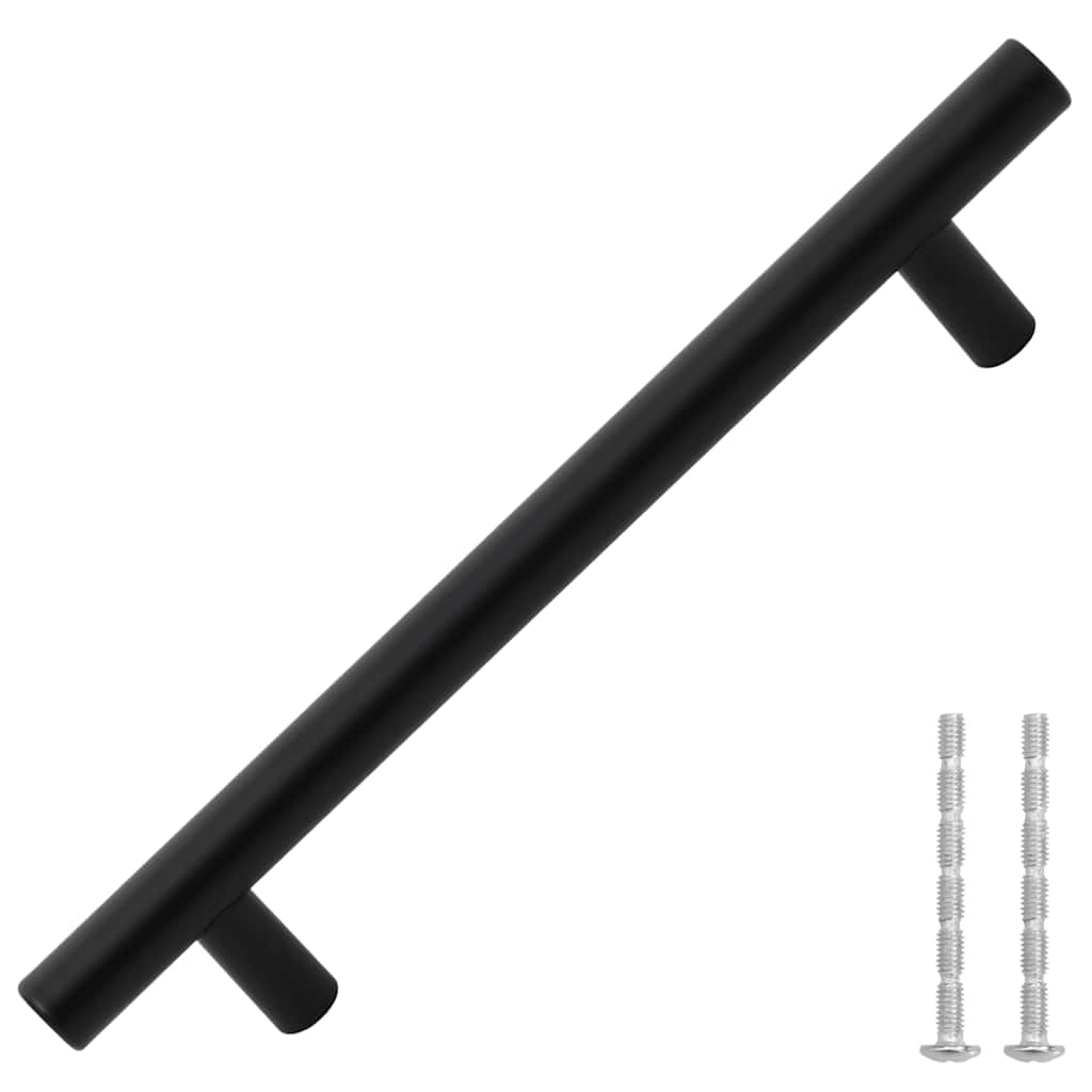 VidaXL håndtag 10 stk 128 mm rustfrit stål sort