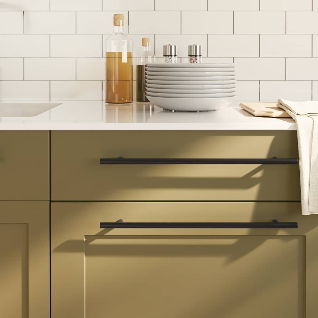 VidaXL håndtag 5 stk 320 mm rustfrit stål sort