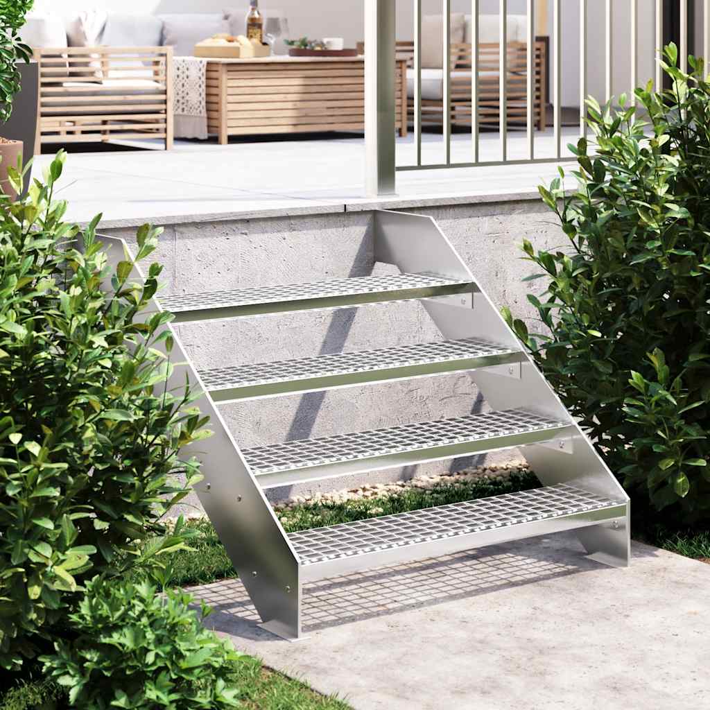 VidaXL trappetrinsgitter 90x24x7 cm galvaniseret stål
