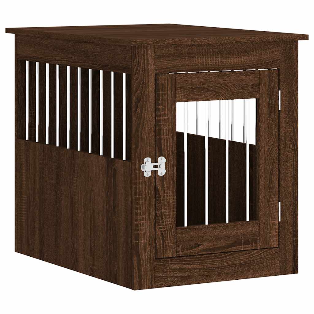 Vidaxxl hundekasse 55x75x65 cm konstrueret træ, brun eg farve