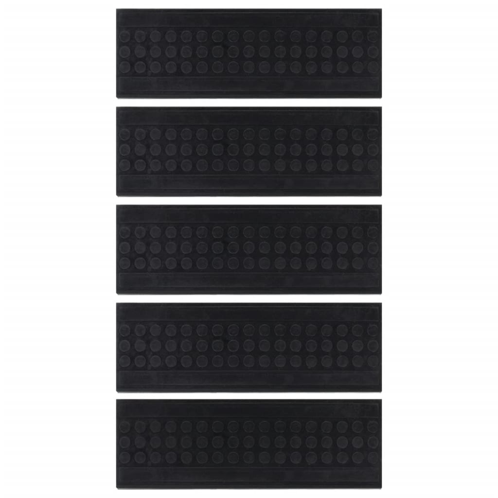 Vidaxl Stair Mats 5 St 25x75 cm gummi