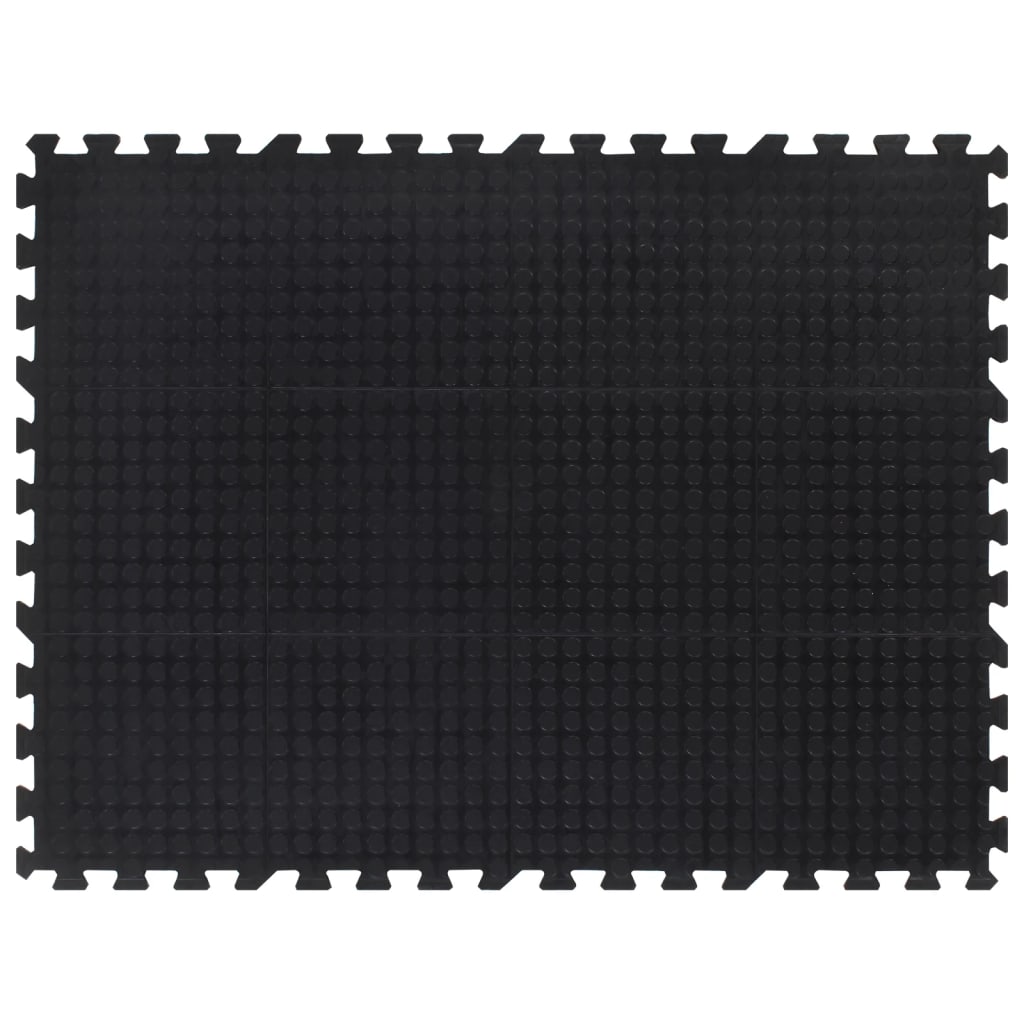 Vidaxxl gummiflise 12 mm 90x120 cm sort